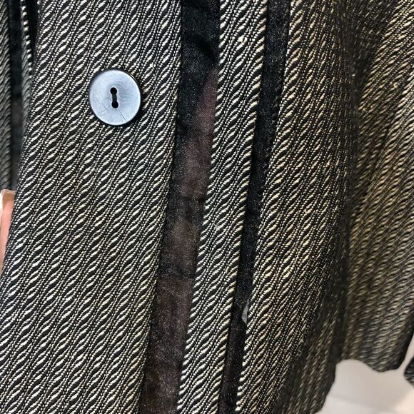 Ellen Tracy Linda Allard black gray silver button front blazer and skirt suit - Picture 16 of 16